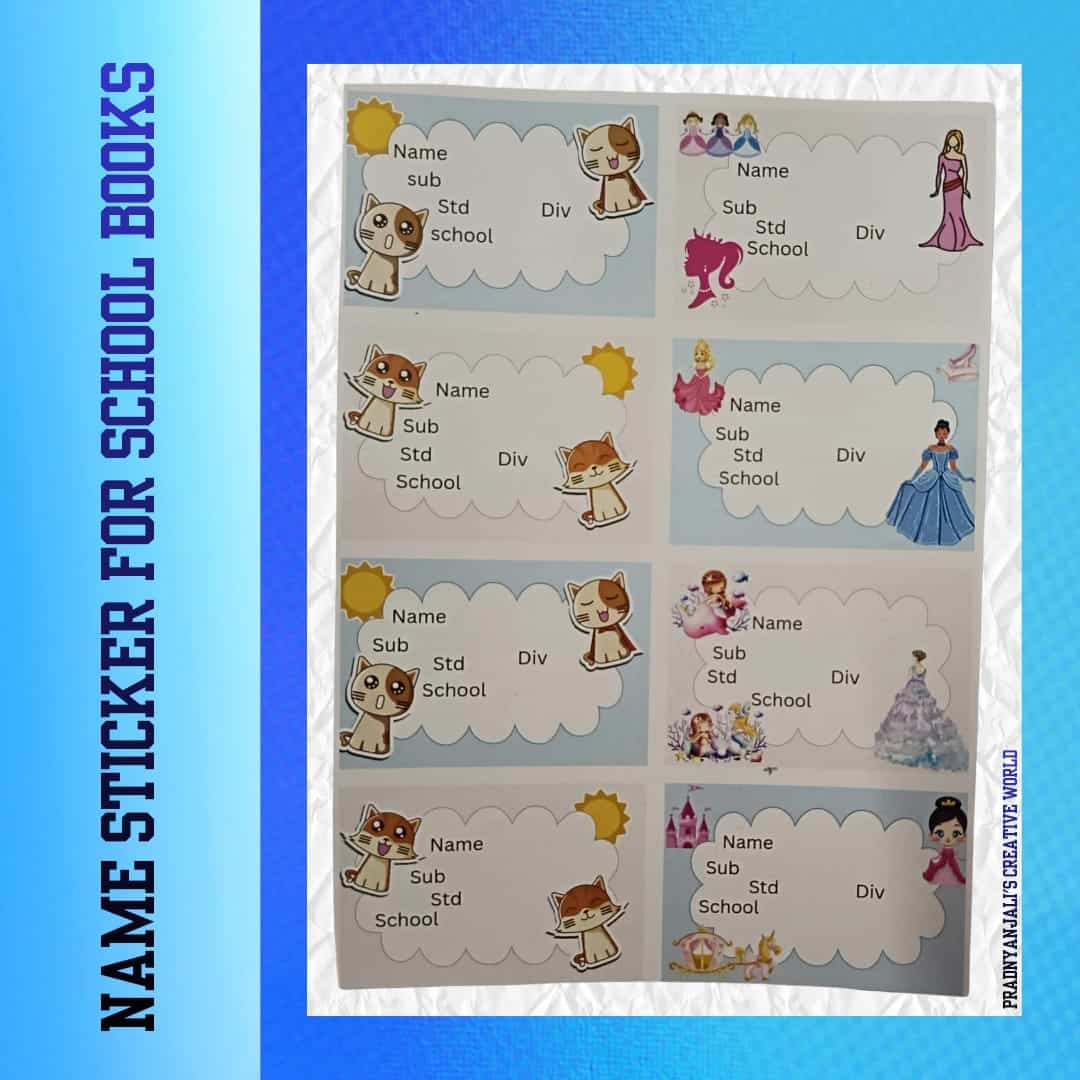 Customized Name Stickers for School Books