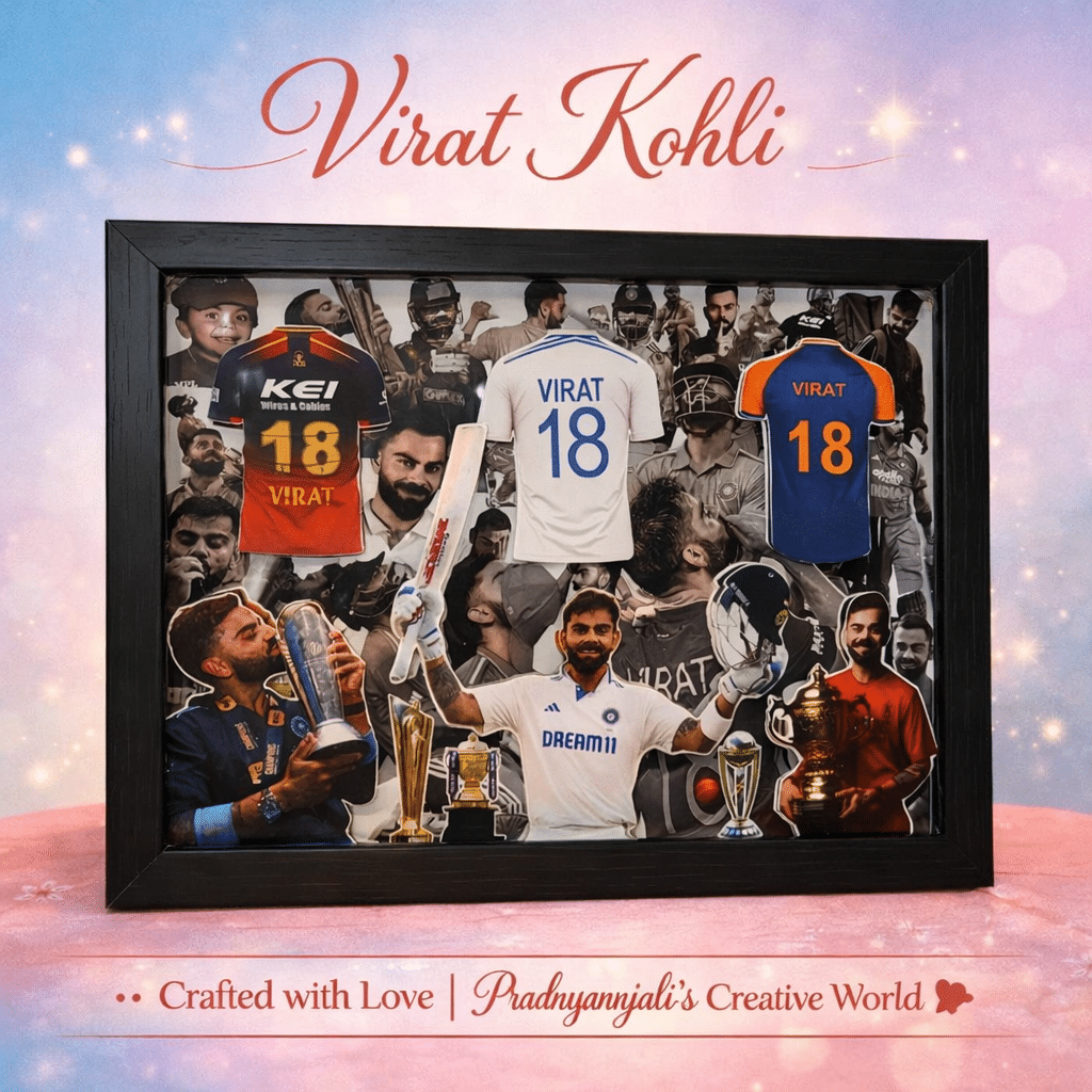 Virat Kohli 3D fan frame handmade gift