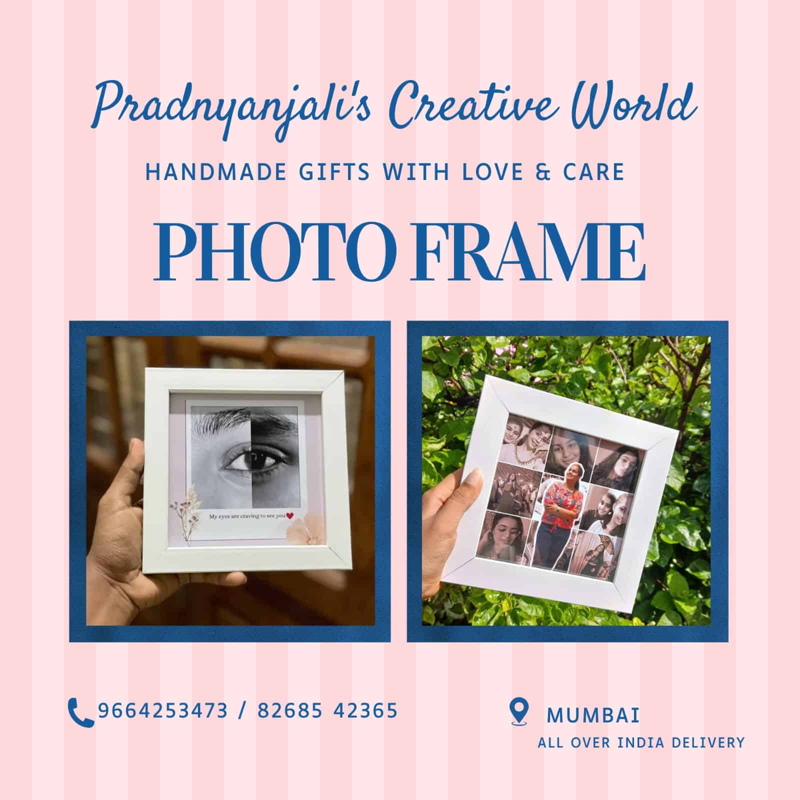 Sweet Memories 4x4 Photo Frame – Handmade Gift for All Occasions